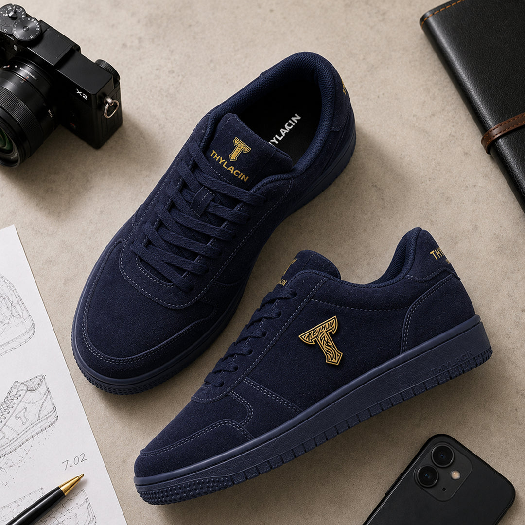 Frost Wolf — Deep Navy & Cream White