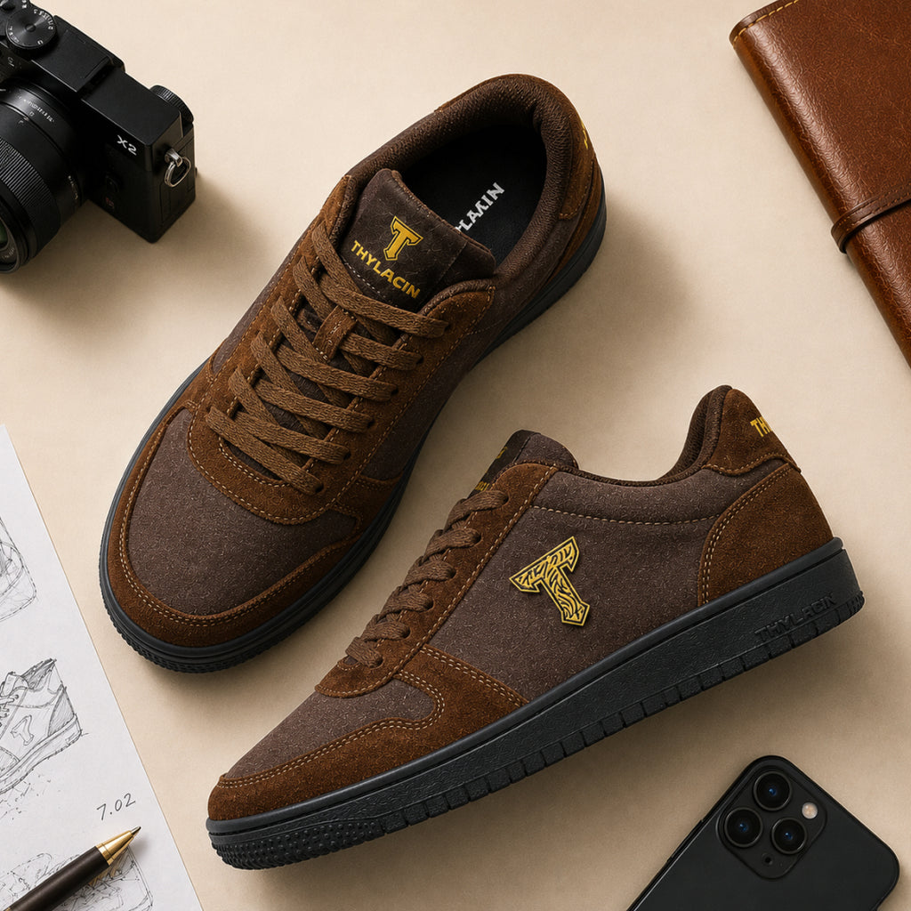 Shadow Lynx — Cognac Brown & Slate Grey