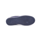 Thylacin Navy Royal low-top sneaker in all-navy suede — rubber outsole of the shoe